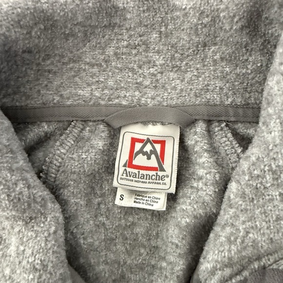 Avalanche Fleece Lined Zip Up Jacket Womens S Gray Mock Neck Long Sleeve Knitted - Picture 3 of 9